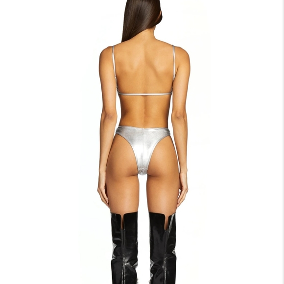 sold out I AM GIA silver bodysuit - Picture 4 of 6